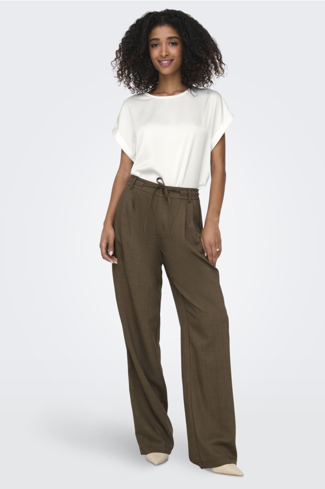 ONLLIEKE S/S SATIN MIX TOP WVN NOOS 15303413 Snow White